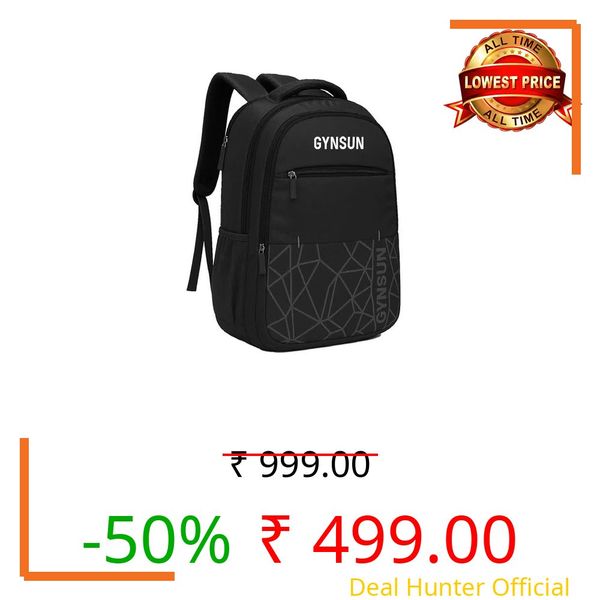 GYNSUN School Bags for boys, Casual Office Backpack for Mens, 31 Litres Laptop Bag Padded Shoulder Strap, 4 Compartments with Bottle Pockets