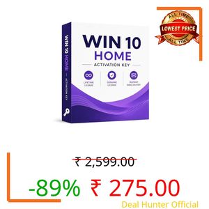 WIN 10 HOME Lifetime Digital License, 1 PC Activation Key, 32/64-Bit Compatible, Instant Email Delivery, Unlimited Reinstallations [OS Key Card]