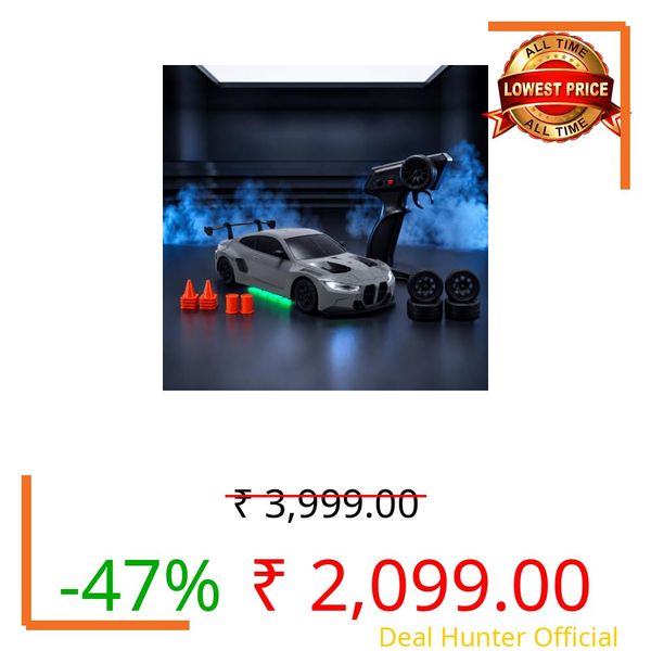 L.O.T CARS Bhoot Remote Control Car | 20Kmph, 2.4Ghz | Rc Drifting Car, Rc Car 4x4, Drift Car Remote Control with Underglow and Multi LED Lights (Underground Grey)