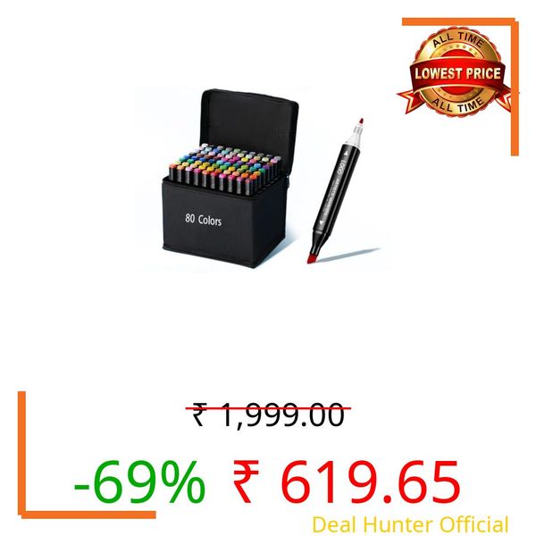 UTAGADU Dual Tip Marker Pen Vibrant Colors Art Drawing Sketching