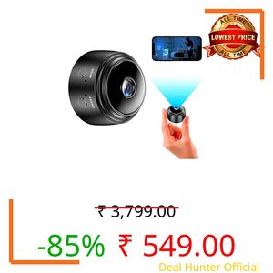 WiFi FS-12 Spy Camera Hidden for Home Outdoor High Focus Spy Magnet Mini Live Stream Night Vision Wireless1080P Audio Video Hidden Indoor Nanny Camera for Home Offices Security Devices Accessory BLACK