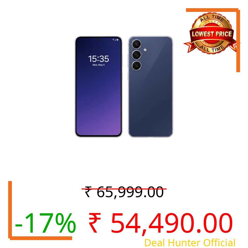 Samsung Galaxy S25 FE 5G Smartphone with Galaxy AI (Navy, 8GB RAM, 256GB Storage), 12MP Front Camera, ProVisual Engine, Long Battery Life