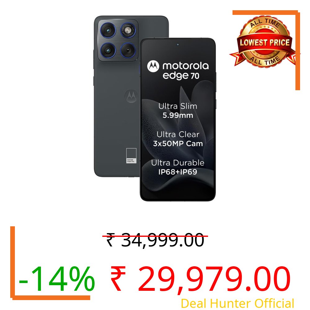 Motorola Edge 70 (Grey, 8GB RAM, 256GB Storage)