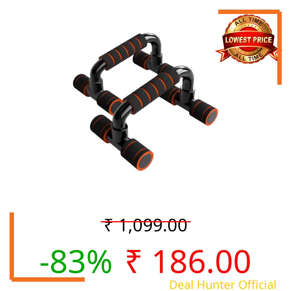 SKYCELL Push Up Bar for Home Workout: Enhance Your Chest & Arm Strength [Capacity:120 KG] | Push up Stand for Home Gym with Non-Slip & Comfortable Grip | Home Gym Eqipement for Men & Women