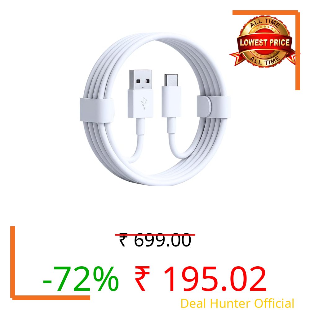 120W Type C to Type USB PD3.0 Charging Cable for Vivo X200, X200 Pro, X200 FE, V60, V50, V40 Pro, T4 Ultra, T4, Y400, Y300, iQOO 13, Neo 10, Neo 10R| Flash Charge Support | Original Charging Speed |